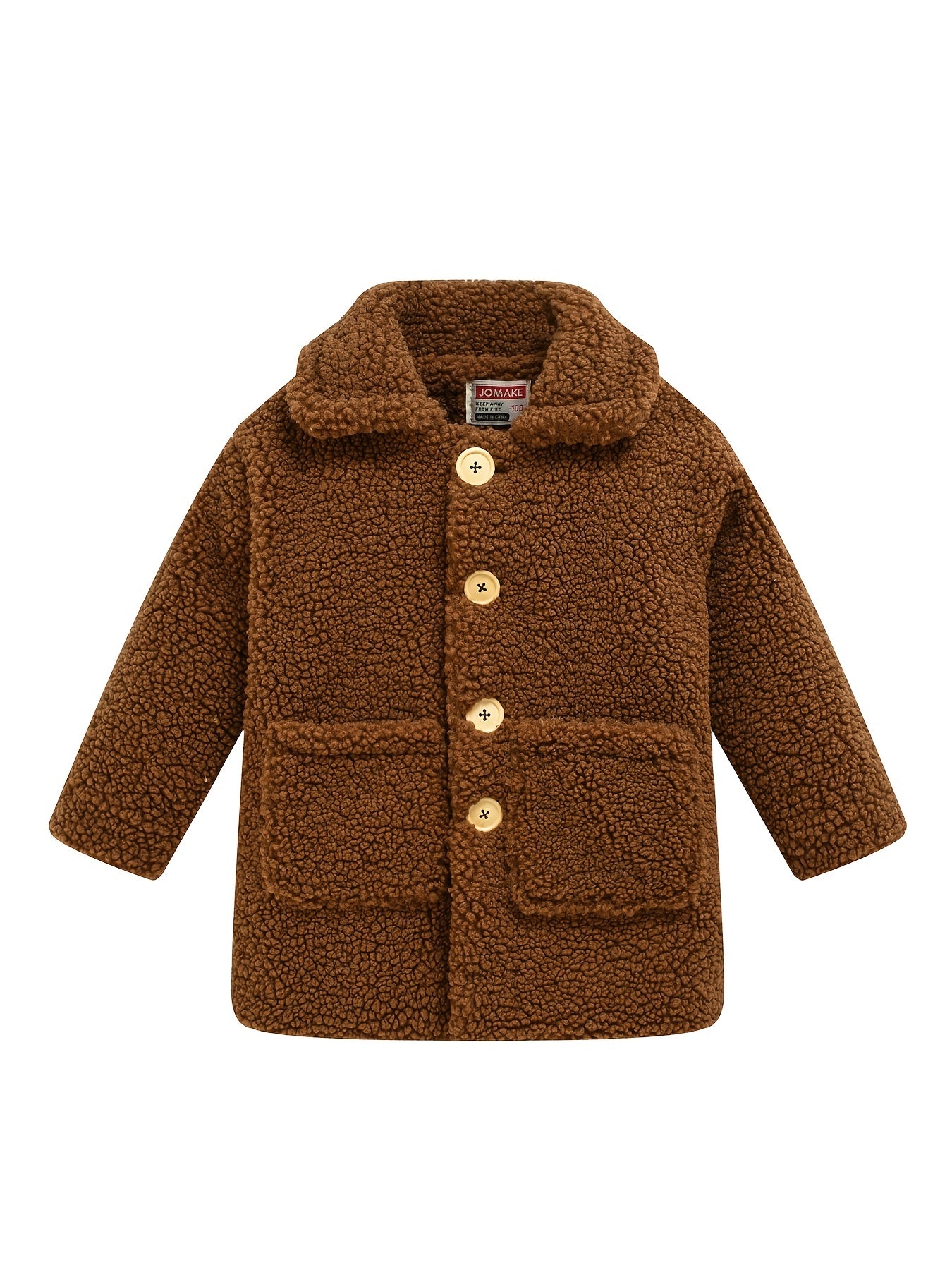 JOMAKE Girls' Winter Coat - Pastel Pink & Ombre Jacket with Button Front Closure,