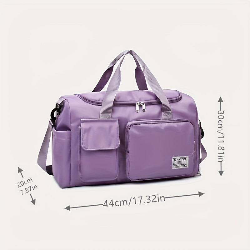 wukds Large Capacity Travel Gym Bag with Shoe Compartment & Dry-Wet Separation -