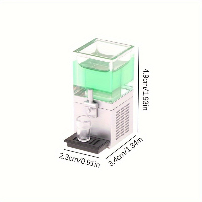 Baotree Miniature Dollhouse Juice Machine Set - 1:12 Scale Fruit Beverage Model Toys For Collectors, Ages 14+