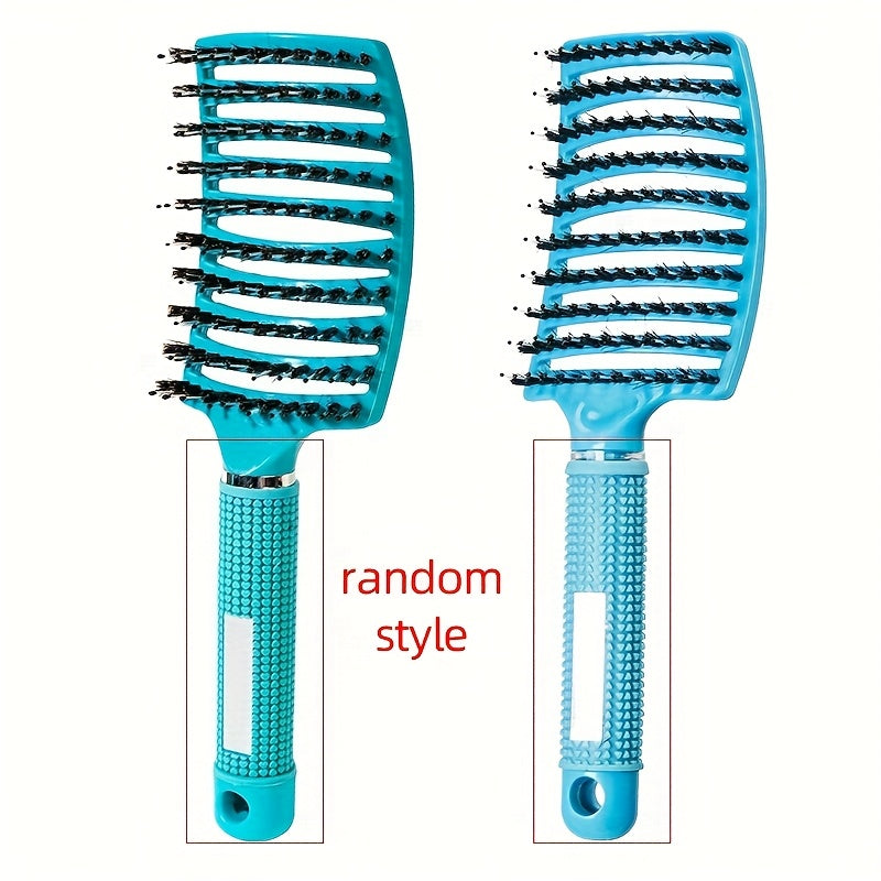 1pc Curved Vented Professional Detangling Hair Brush | Magic Scalp Massage Comb for Women