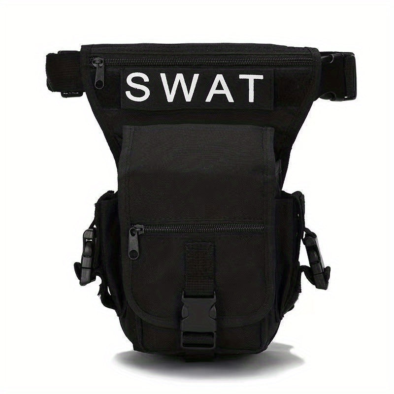 Trendy Versatile Waist & Thigh Bag: Nylon, Secure Zip, Ideal for Travel, Sports, & Motorcycle Riding - Compact & Durable