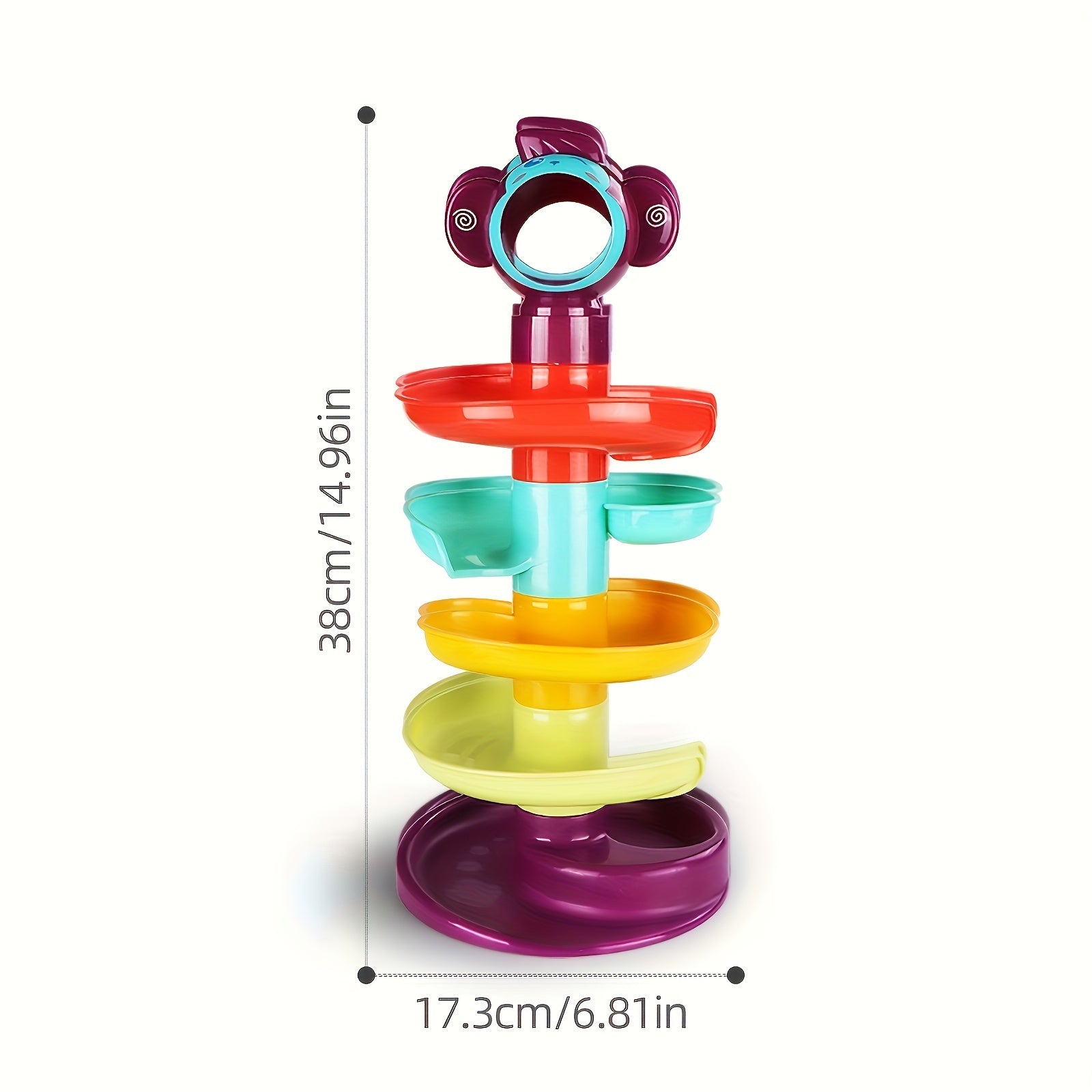 Educational Fun Track Slide Ball Tower, Rolling Ball Early Education Toys, Stacking Turn Ball, Funny Holiday And Birthday Gift