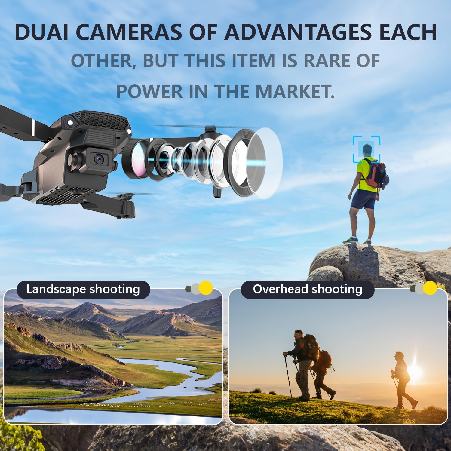 E88 Drone With Dual Batteries Equipped With Dual Cameras, Mobile Application Control, Indoor Flying Toys, Halloween/Christmas/New Year Gifts