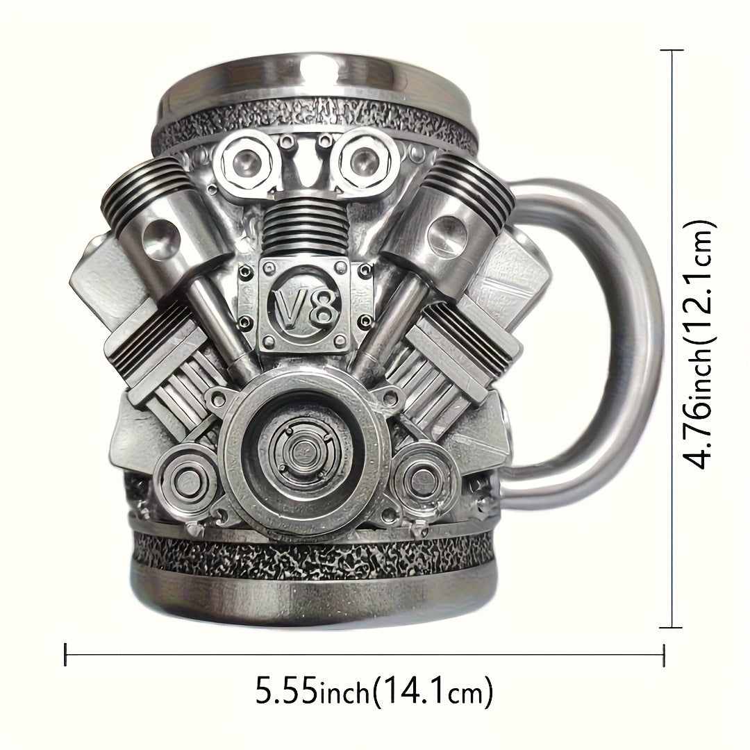 [Unique Engine Mug] Heavy-Duty V6 or V8 Engine Beer & Coffee Mug