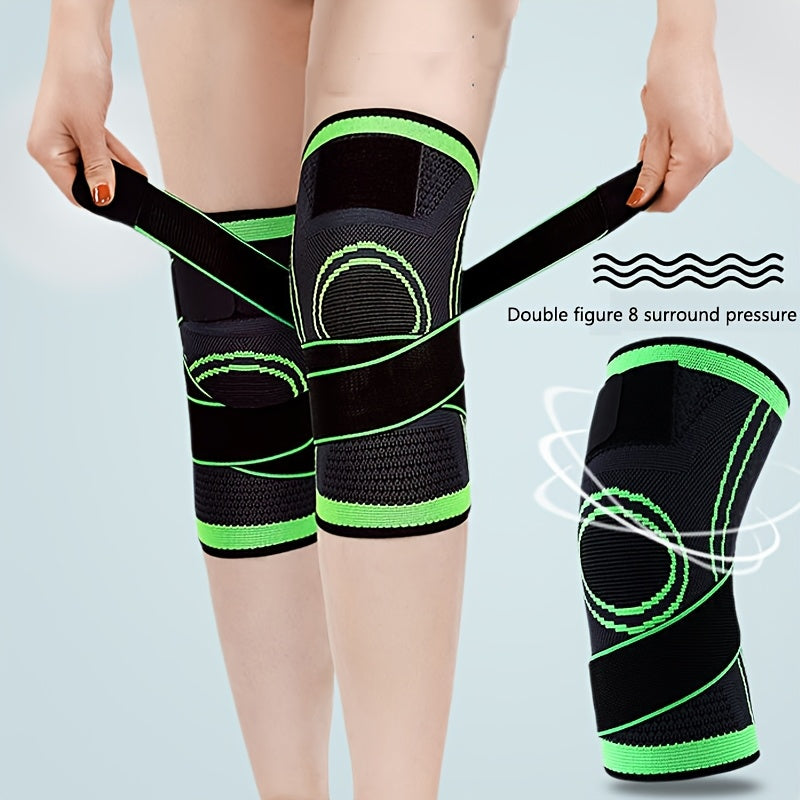 1pc Strap Knee Protector Sports Knee Support Adjustable Compression Breathable Joint Protection Sports Knee Protector Strap Compression Basketball Running