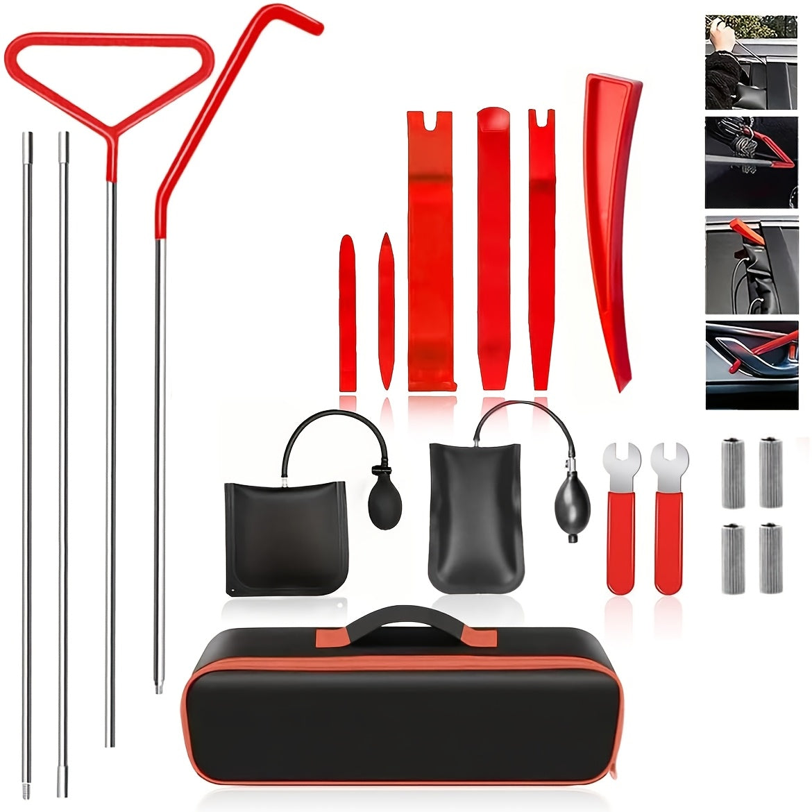 Portable 17pcs/22pcs Automotive Tool Set - Car Repair Tool Kit With Carrying Bag For Cars & Trucks