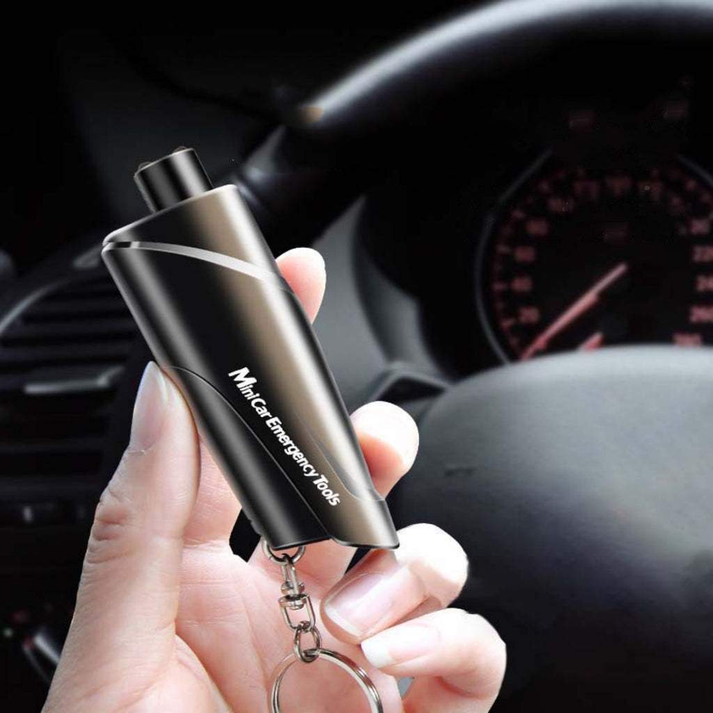 Seatbelt Cutter Window Breaker Keychain 3-in-1 Car Glass Breaker Emergency Escape Tool for Land and Underwater, Car Safety Hammer Automotive Life Safety Tools Kit