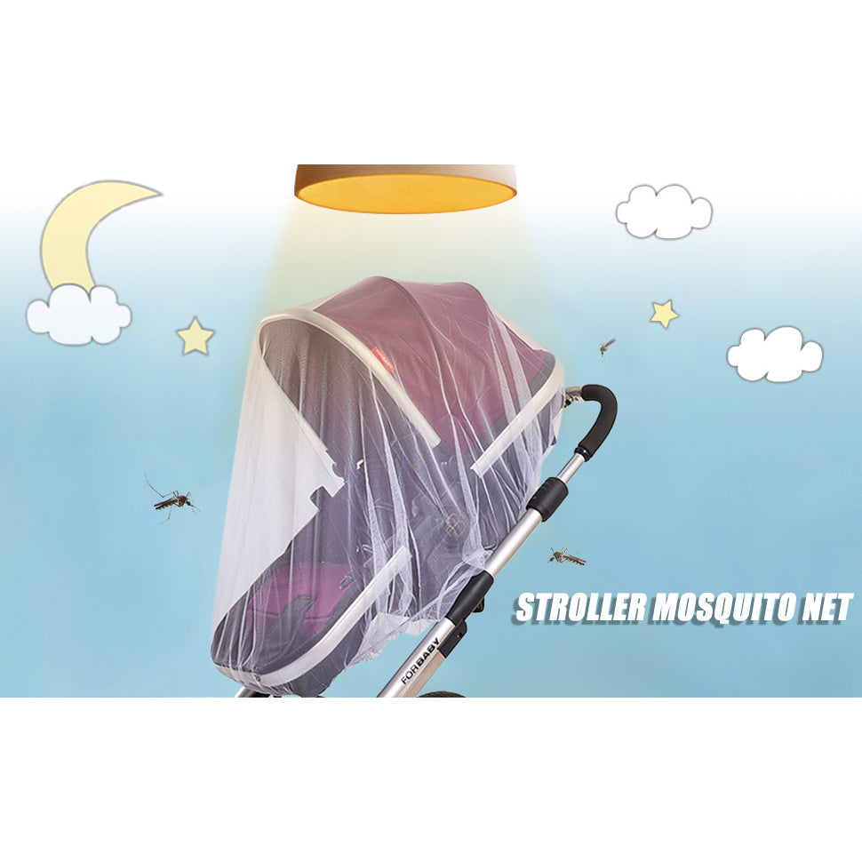 Mosquito Net for Stroller - Durable Baby Stroller Mosquito Net - Perfect Bug Net for Strollers, Bassinets, Cradles, Playards, Pack N Plays and Portable Mini Crib (White)