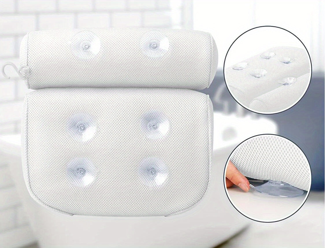 1pc Luxury Spa Bath Pillow with Strong Non-Slip Suction Cups for Comfortable Bathing and Support of Head, Back, Shoulder, and Neck, Valentine's Day gift for girlfriend