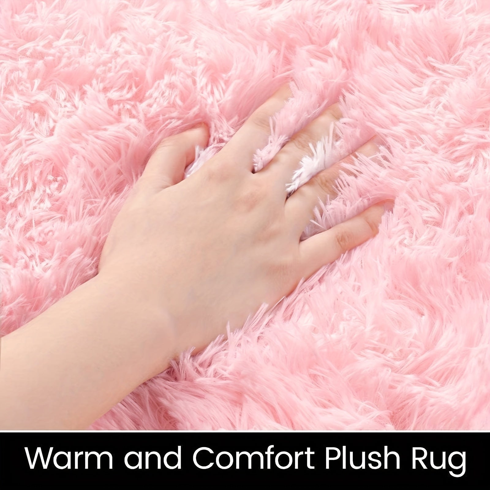 Luxurious Light Gray Plush Bedroom Mat - Soft, Skin-Friendly & Easy Care, Non-Slip Backing, Cozy Warm Mat for Home Decor, Rugs for Bedroom