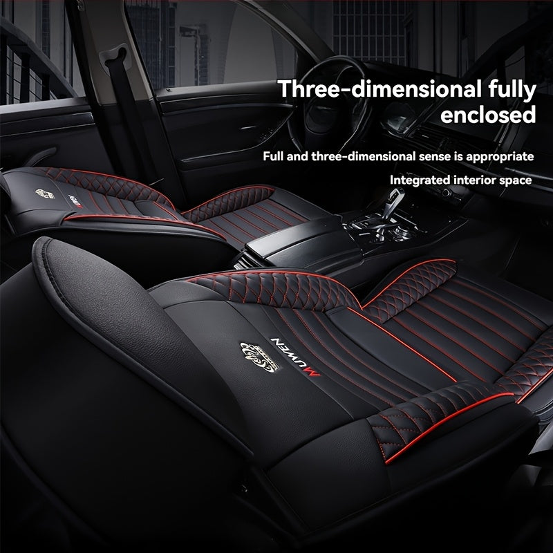 5pcs Full Seat Breathable Car Seat Covers, Suitable for 5 Seats -
