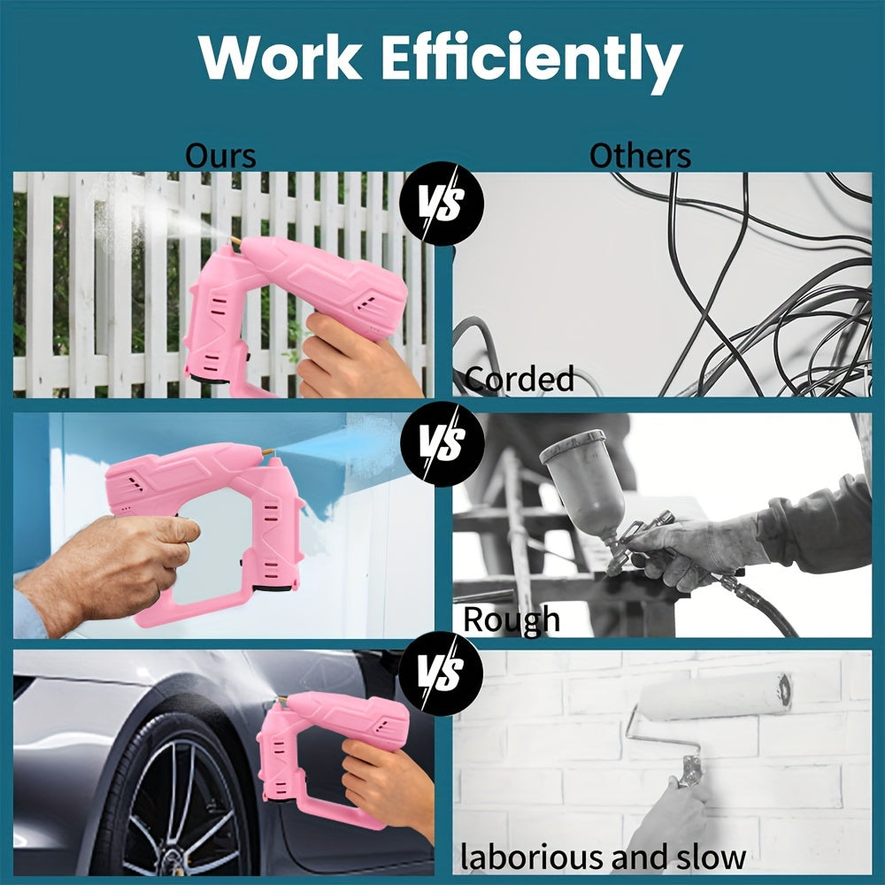 11 Inch Electric Paint Spray Gun, Handheld High Power Portable Cordless Paint Spray Guns