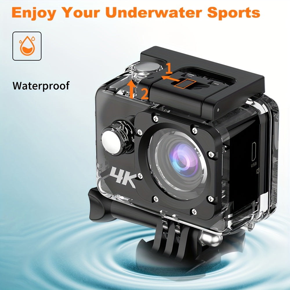 4K30FPS-action camera ultra high definition underwater camera, High Quality, outdoor sports camera with wifi send 32GB memory card