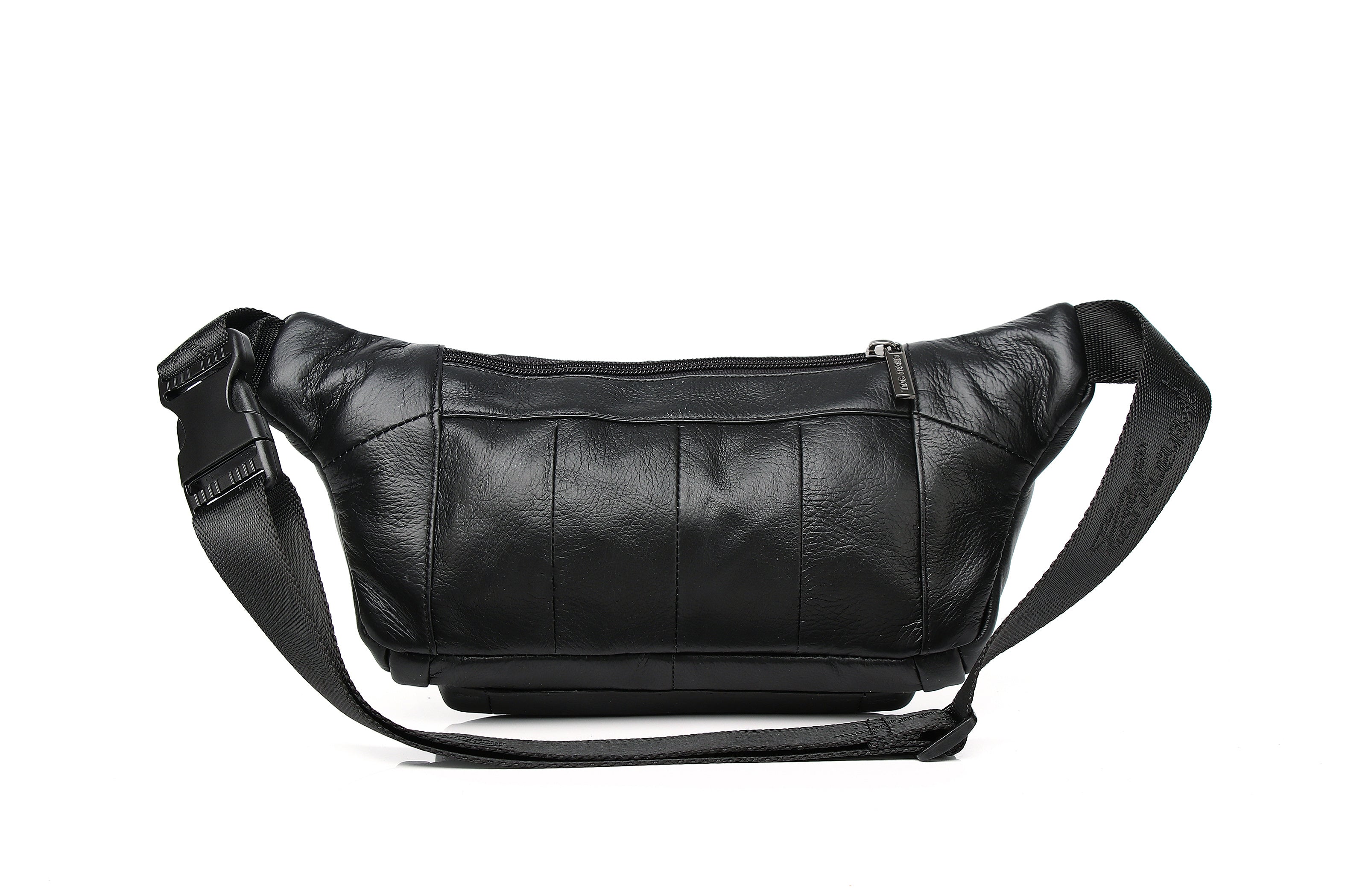 Genuine Leather Men's Waist Bag/Women's Multifunctional Hip Bag/Stylish Multi-Pocket Travel Sports Backpack for Hiking, Cycling, Fishing, And Running