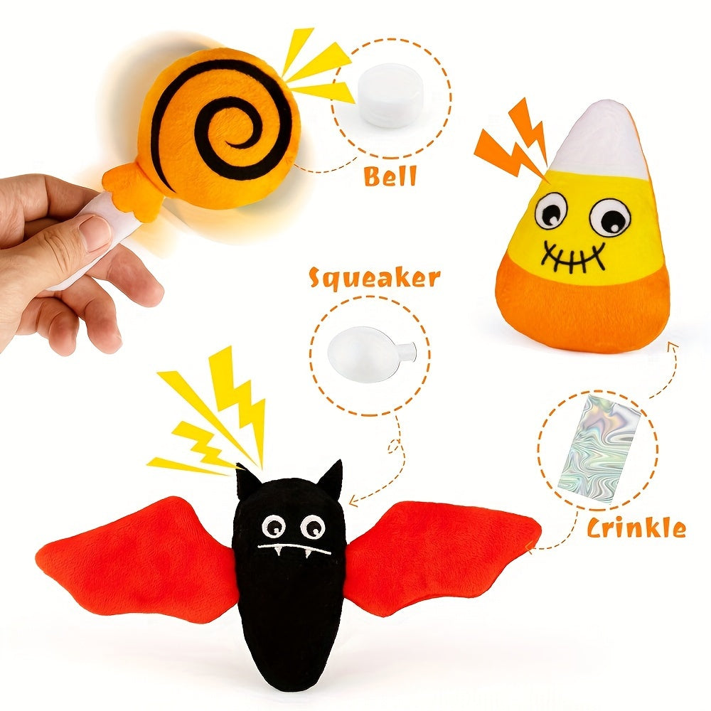 1pc Halloween Dog Toy - Pumpkin & Ghosts Dog Halloween Toys, Squeaky Plush Dog Toy, Dog Squeaking Toy Halloween Dog Toys Gifts For Small Medium Large Dogs, Hide And Seek Dog Toy