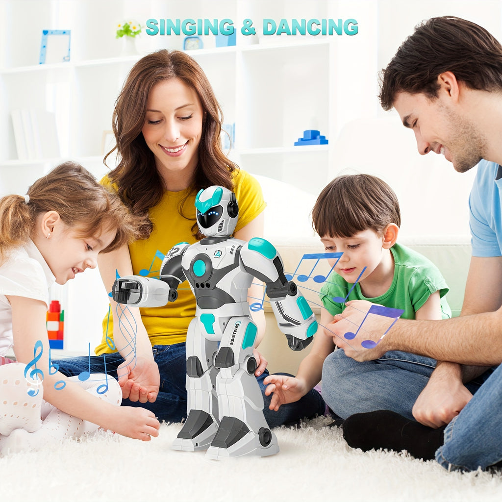 Remote Voice Control Large Robot: 2.4Ghz WiFi Signal Intelligent Programmable Popular Science Story Toys with Gesture Sensing Presents for Kids Christmas Halloween Gift