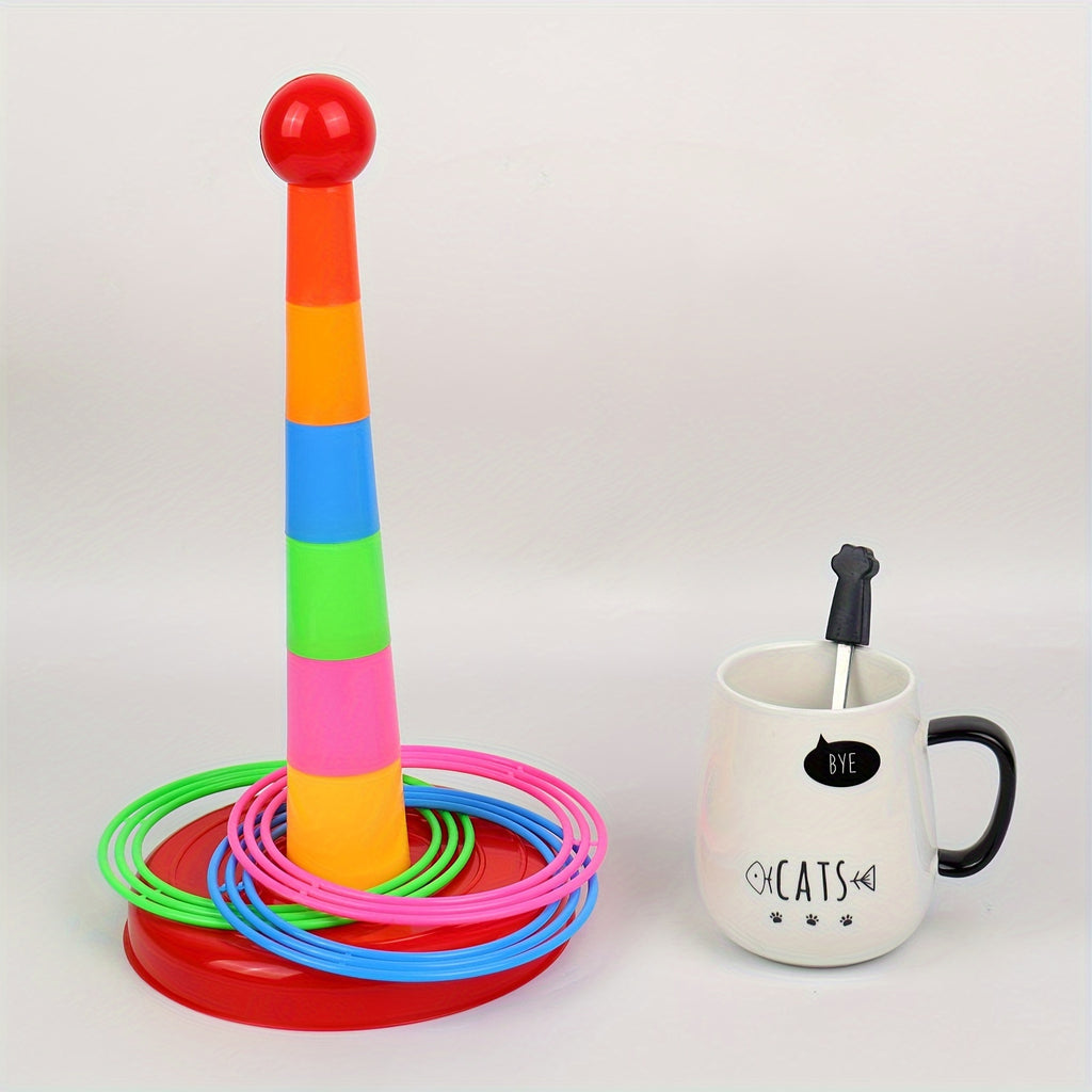 Interactive Children's Game Tower Toys with Throwing Rings for Parent-Child Leisure Games, Halloween Christmas Gift