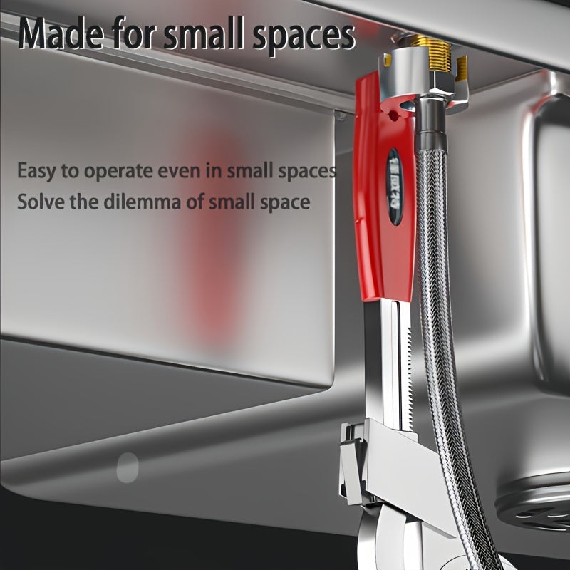 Adjustable Water Pipe Wrench, Multifunctional Plumbing Tool, ired