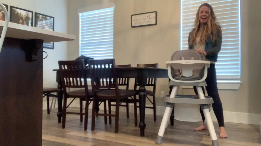 Baby High Chair, 15-In-1 Convertible Multifunctional Infant And Toddler High Chair With Activity Center, Tray And Toys(Grey)