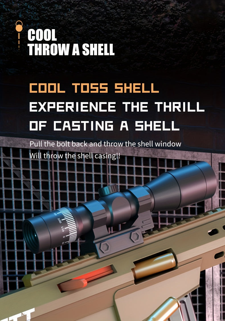 Toy Gun With Soft Bullets, Toys Foam Blaster With 10 Pcs EVA Darts&10pcs Bullet Shell, Shooting Games Education Toy Model For 8, 9, 14+ Kids Boys Christmas&Halloween Gifts