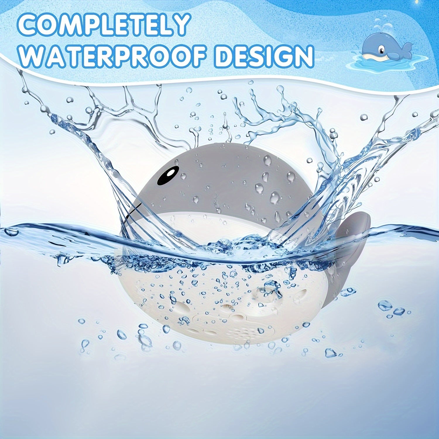 2024 Upgraded Whale Bath Toy With Charging Dock, Gigilli Rechargeable Bath Toys, Light Up Bath Fountain Toy, Spray Water Bathtub Toy Sprinkler For Kids Girls Boys Gifts