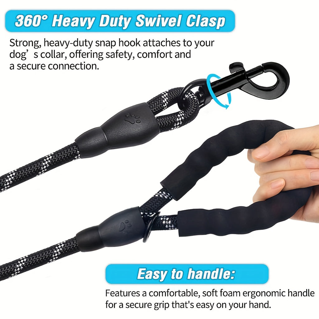 JOYTALE Reflective Dog Leash with Comfortable Padded Handle - Ideal for Small, Medium, and Large Dogs - 4/5/6 FT Length Options Available