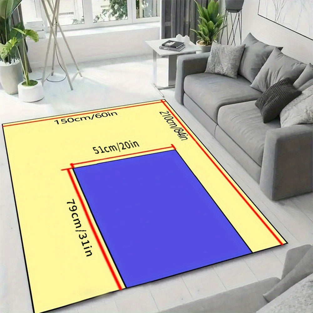 1pc Luxury Large Rectangular Mat - Burgundy & Golden Elegant Design, Soft Flat Weave Area Mat with Non-Slip Rubber Backing, Deep Red/Black/Golden/Beige/Brown Tones for Living Room, Bedroom, Office, Wedding & Father's Day Deco