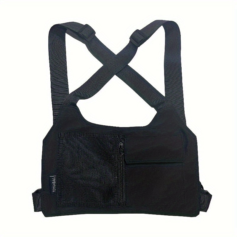 Multi-Functional Tactical Chest Bag, Adjustable Cross Strap Sports Chest Bag, Unisex Streetwear Belt Bag