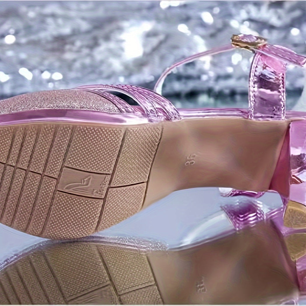 2022 Summer New Style British Peep-Toe Buckle Fashion for Women, Stylish And Comfortable High Heels