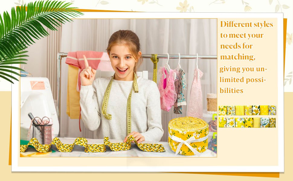 80 pre-cut jelly roll strips, assorted yellow floral print cotton fabric, 2.5 x 19.7 inches, suitable for sewing, jelly roll rugs, and DIY projects
