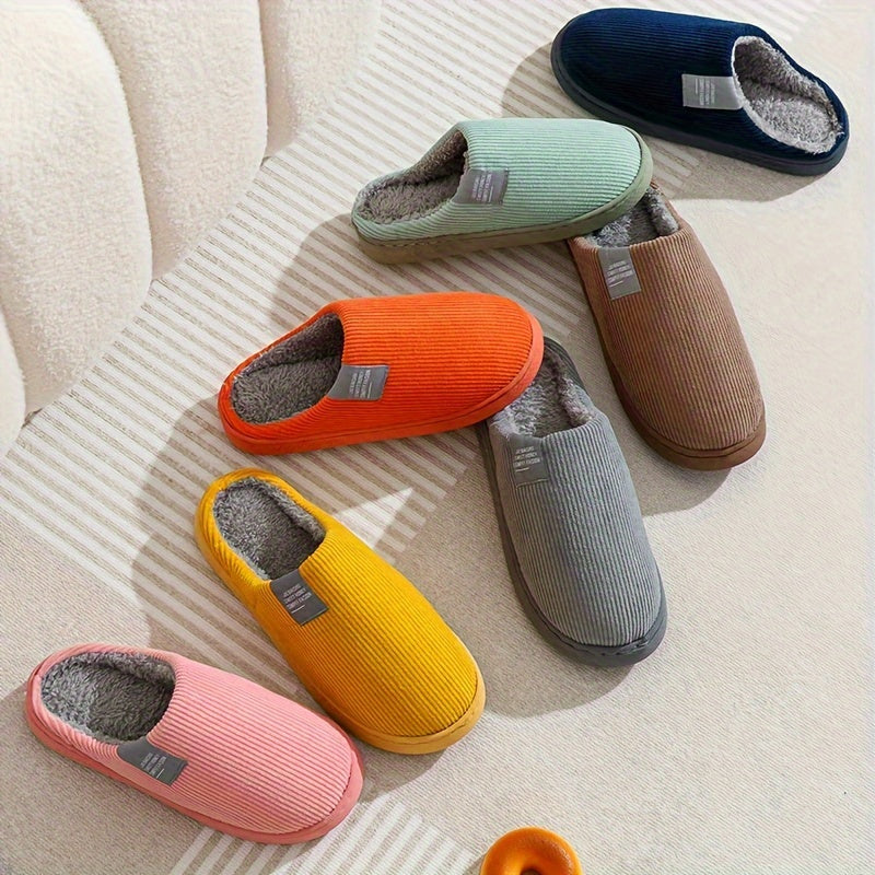 Women's & Unisex Plush Slip-On Slippers