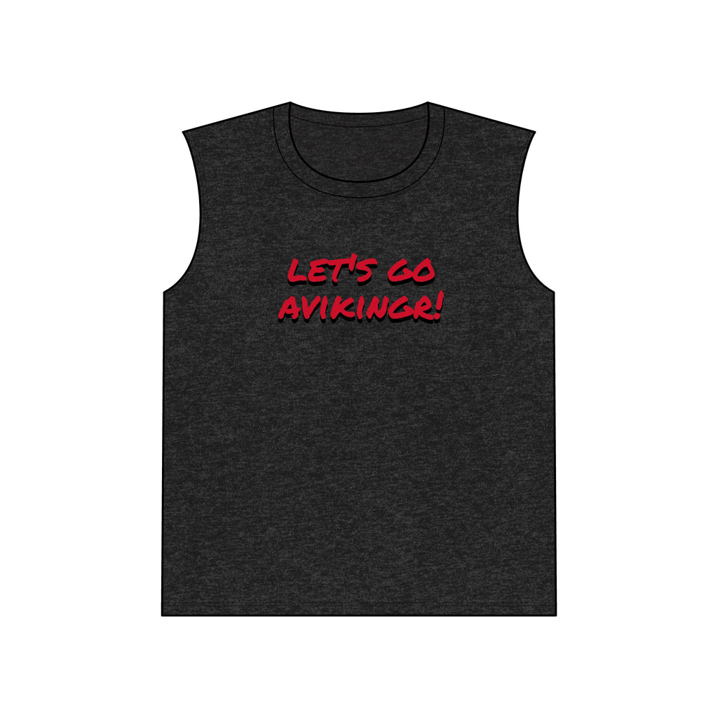 Viking Muscle Tank — "Let's Go Aviking!" Shield Back Graphic