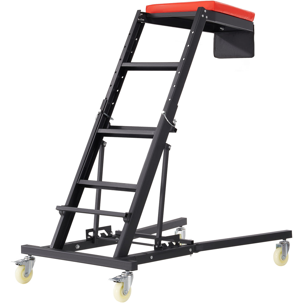 VEVOR Top Automotive Creeper, 48"-76" Adjustable Height Foldable Creeper, 400 LBS Capacity High Creeper, 4 Swivel Caster Wheels, Heavy Duty Work Creeper for Auto Repair and Maintenance