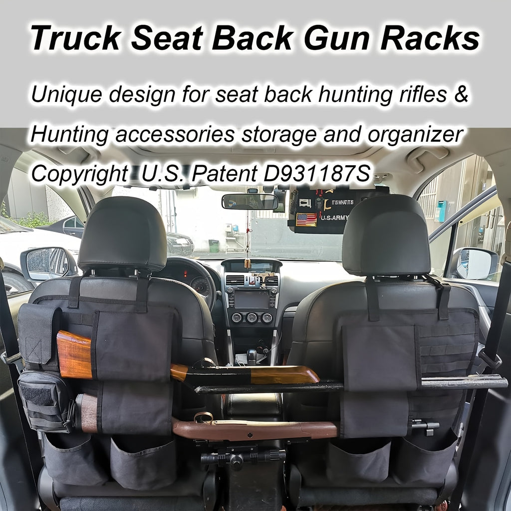 Automotive Gun Racks Vehicle Seat Back Rifle Gun Holder for Hunting Accessories Storage and Organizer, Deer/Duck Hunting Gift for Men