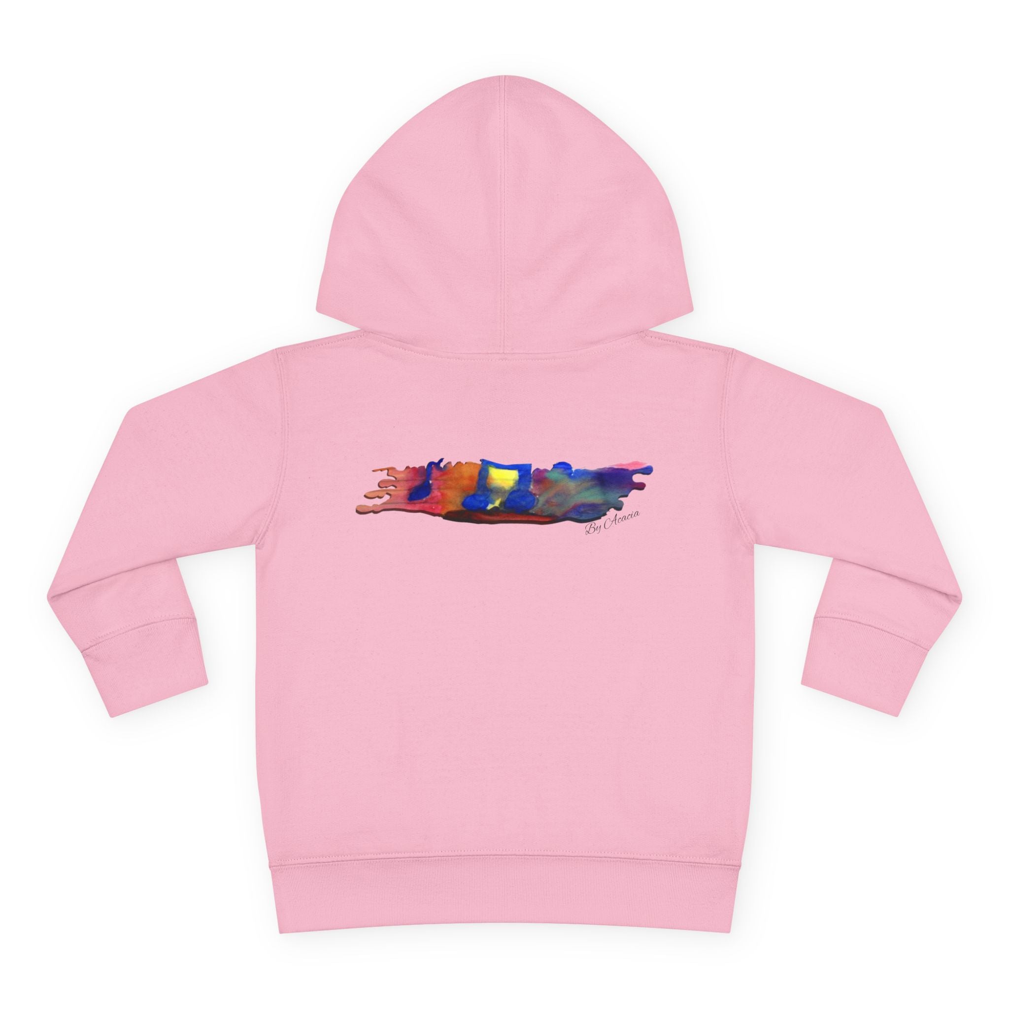 Toddler Hoodie "Music Is Life" — Colorful Brushstroke Kids Pullover