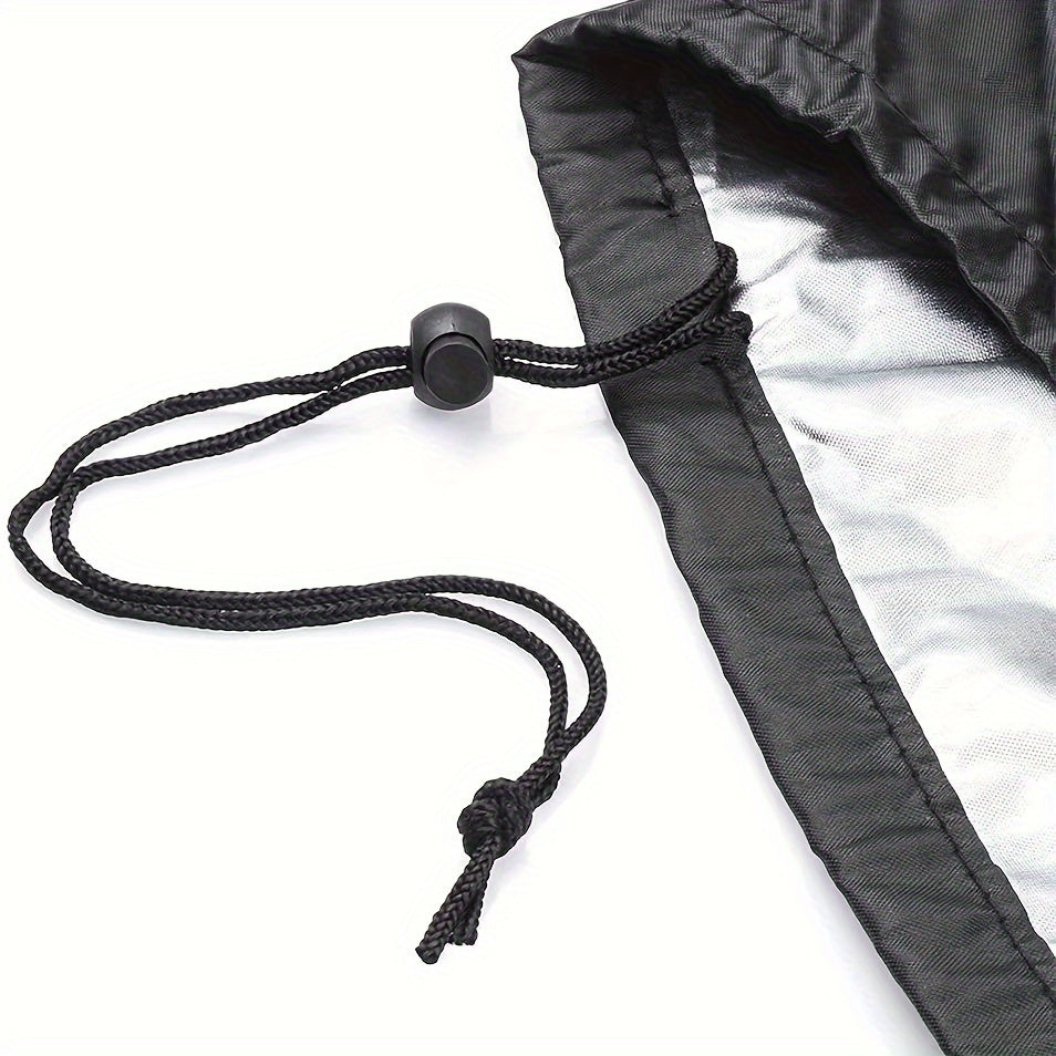 1pc Circular Terrace Furniture Cover, 210D Oxford Cloth Waterproof Outdoor Furniture Cover, Terrace Dining Table Cover, Garden Round Table Cover