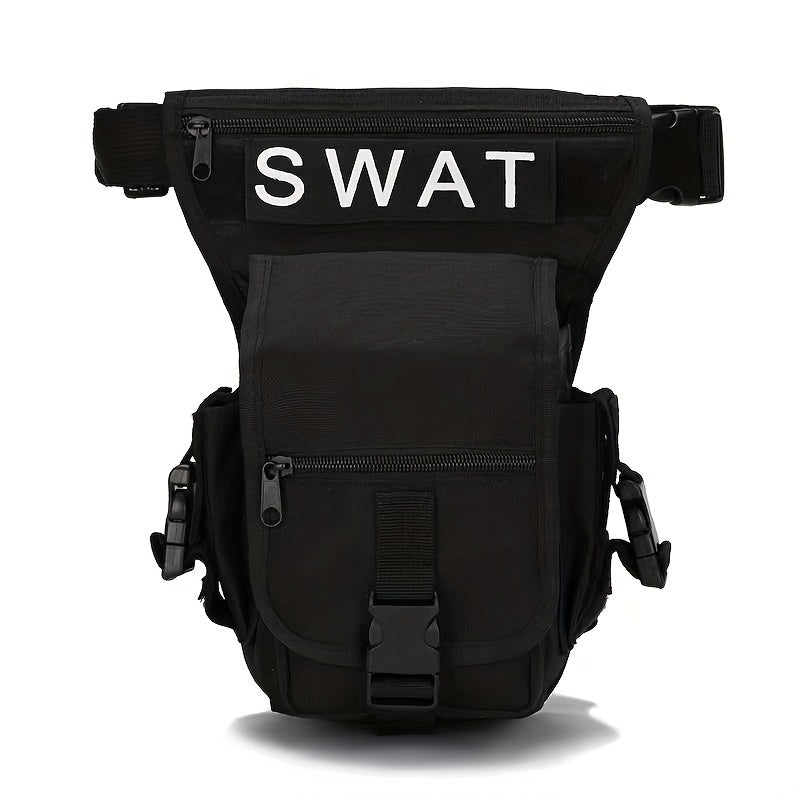 Trendy Versatile Waist & Thigh Bag: Nylon, Secure Zip, Ideal for Travel, Sports, & Motorcycle Riding - Compact & Durable
