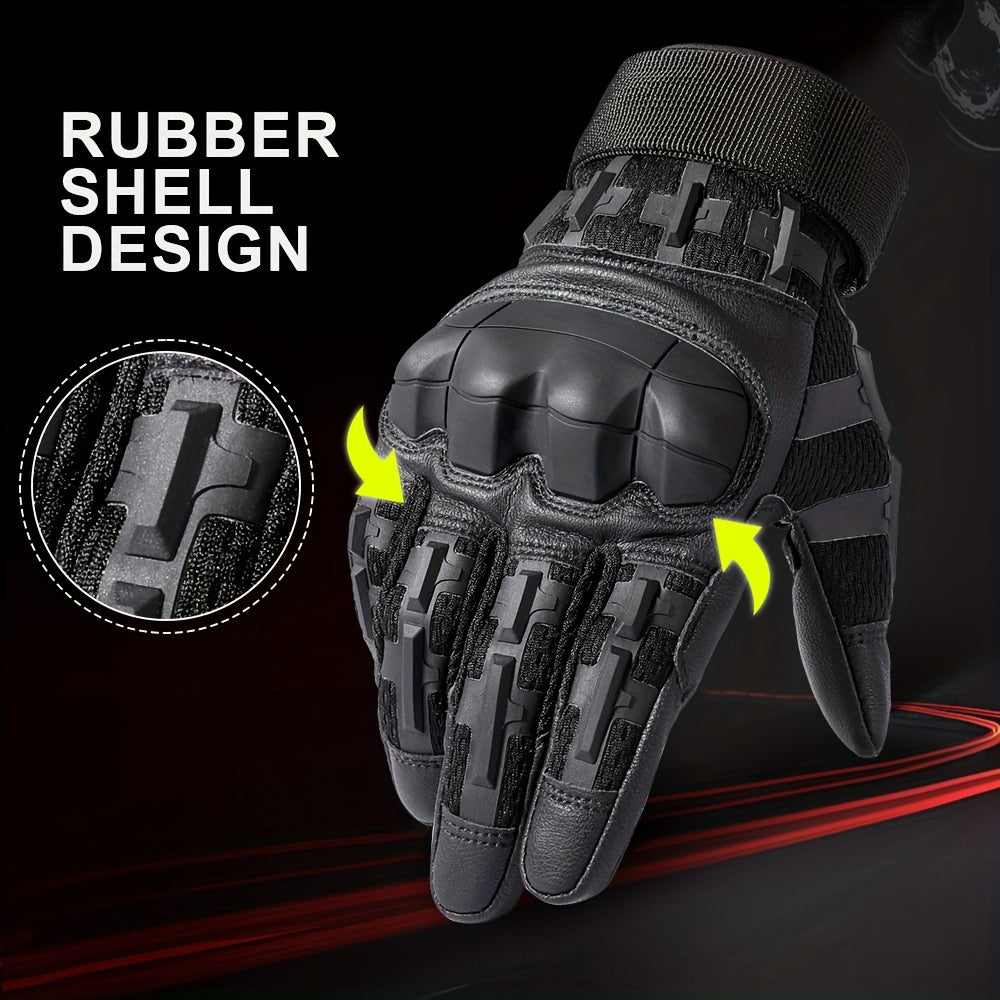 Professional Non-Slip Gloves For Outdoor Activities - Windproof And Adjustable For Cycling, Hunting, And Driving