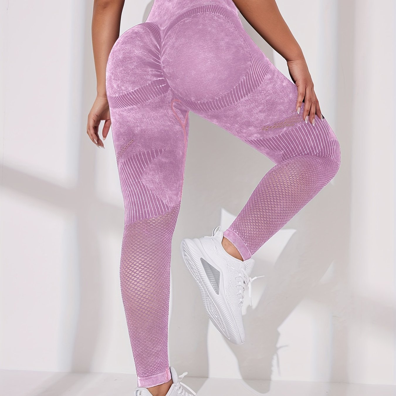 Women's High Waist Yoga Leggings - Elastic and Breathable Fitness Pants for Sports and Activewear