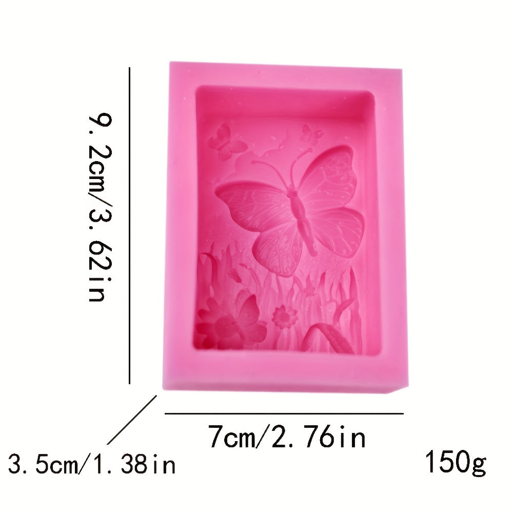 Handmade Soap Using Silicone Molds for Butterfly-Shaped Grass Blocks, Three-Dimensional Scented Candles, And Silicone Molds