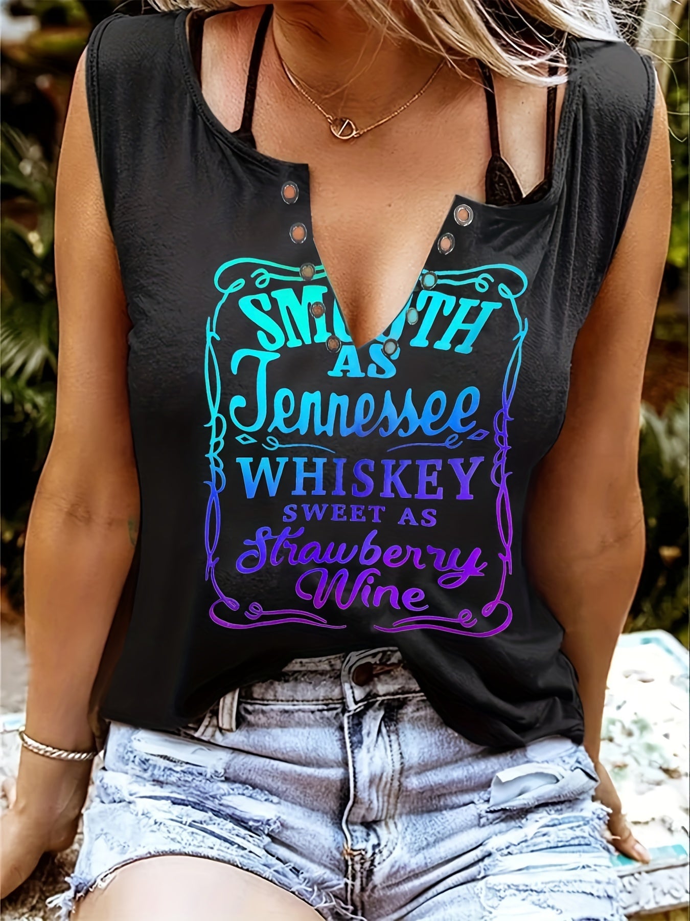 [Country Music Tank Top] Soft Pink Women's Tank Top | Smooth As Tennessee Whiskey Sweet As Strawberry Wine
