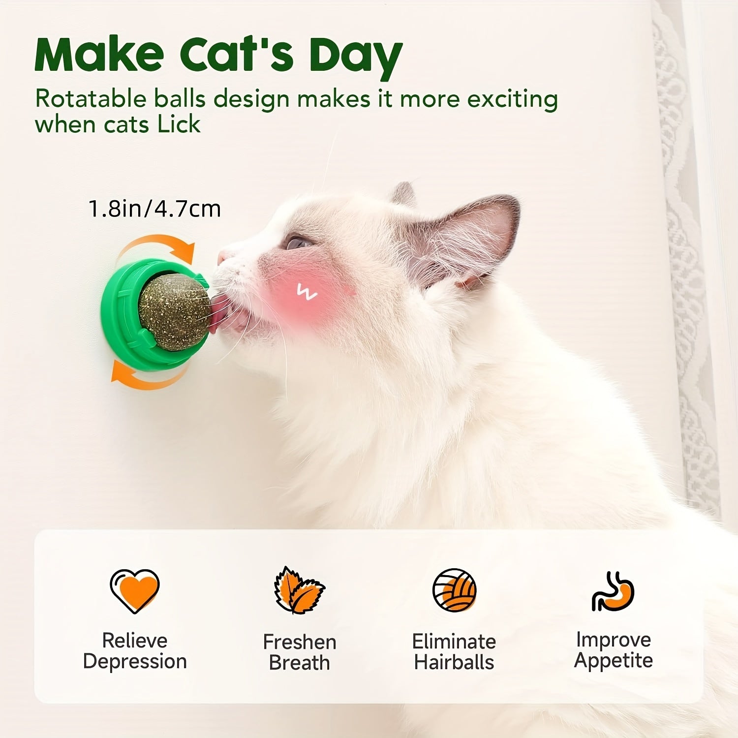 4 Pcs Whisker Delight Catnip Balls - Natural Energy Boosters