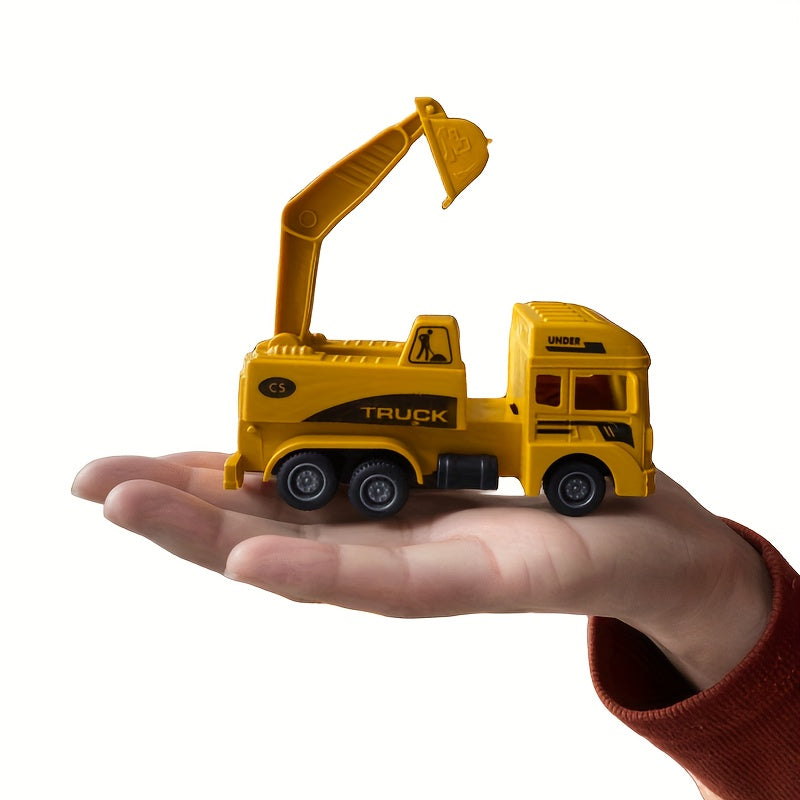 8pcs Inertia Pull-back Excavator Combination - Perfect Christmas & Holiday Gifts for Kids -  Construction Vehicles Toys -  Suitable for Ages 3+ - Ideal Gift for Boys & Girls