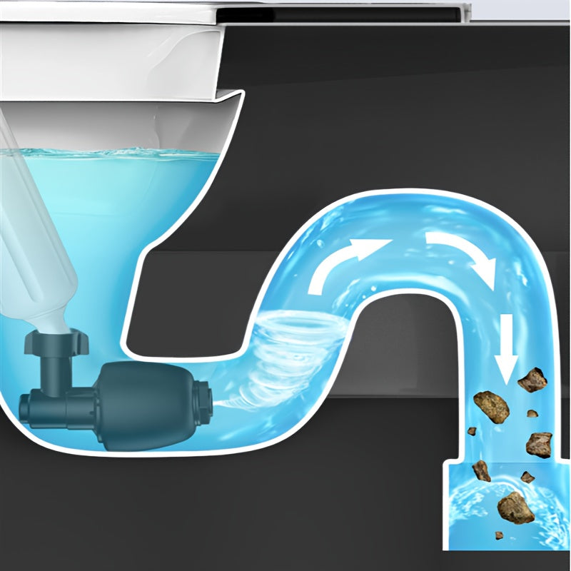 1pc Enhance The Performance Of Your Toilet With High-pressure Air Pump Upgrade Kits, Powerful Drain Blaster Augers, Air Guns, And Manual Drain Cleaning Tools