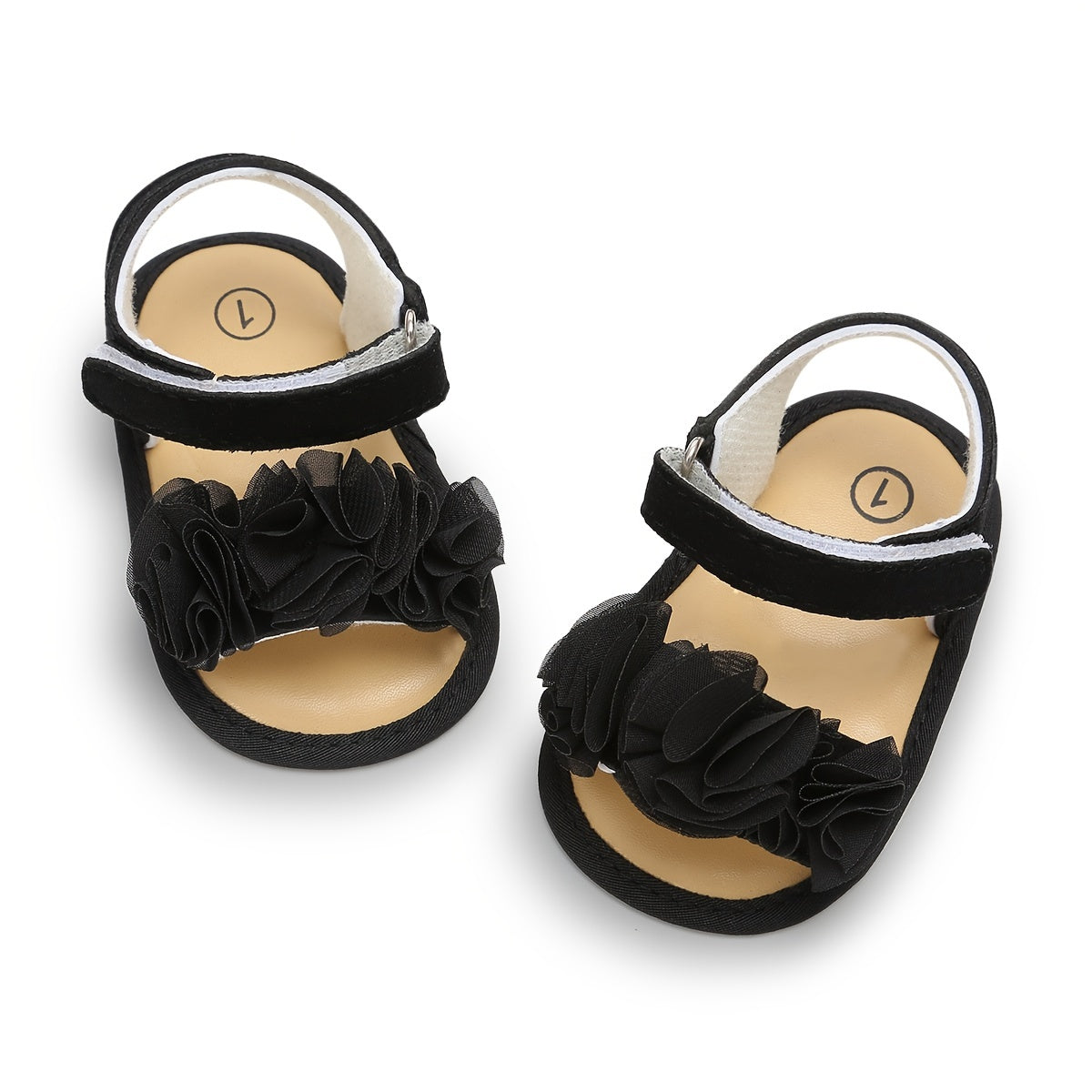Adorable Baby Girl's Floral Sandals - Breathable, Comfortable, and Durable Open-Toe Shoes for Newborn, Infant,