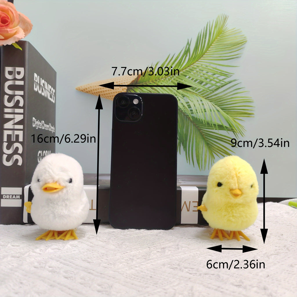 2 PCS Jumping Duck Wind-Up Toys: Novelty Chicken Hopping Windup Toy for Easter Basket Stuffers, Animals Walking Toy for Birthday Gifts & Party Favors