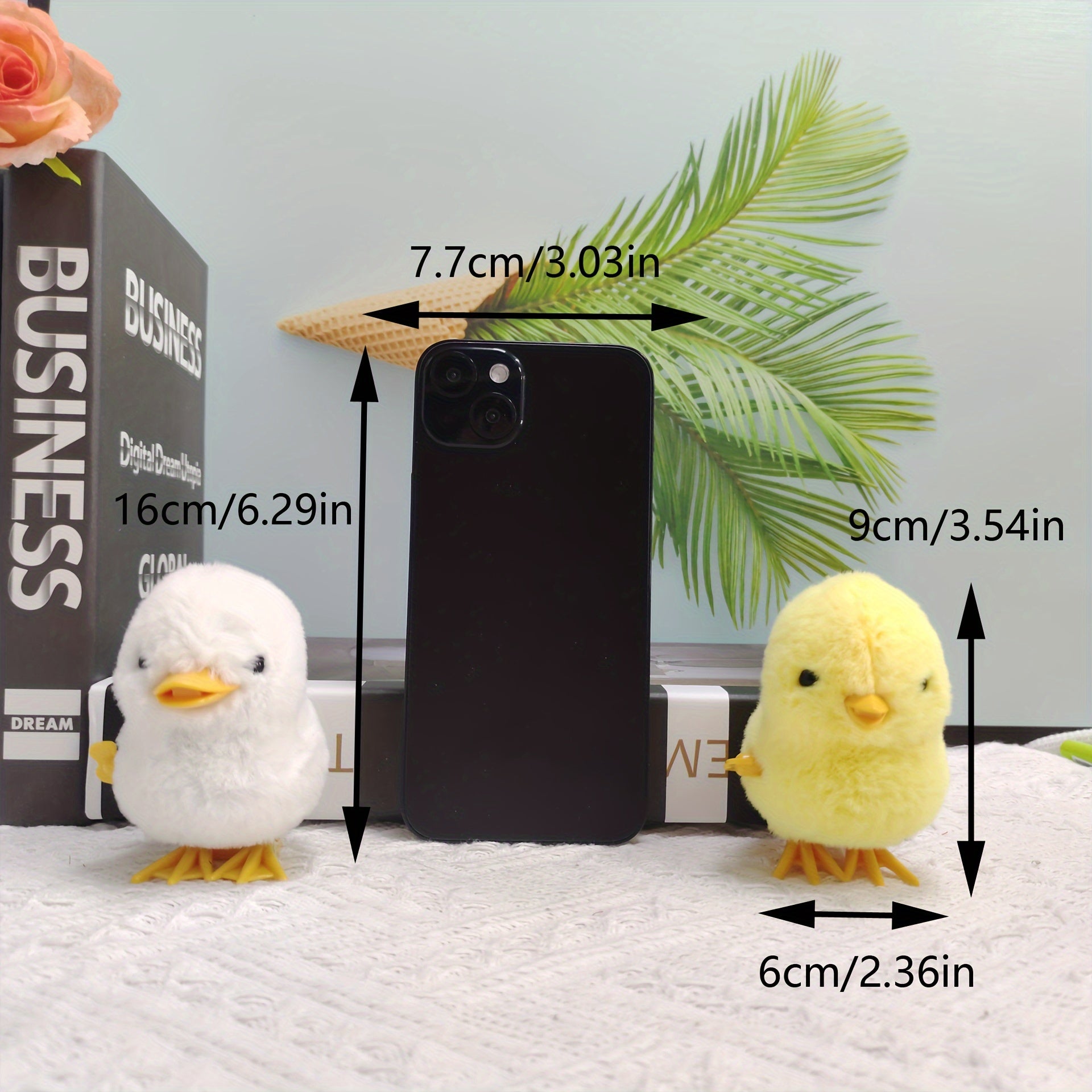 2 PCS Jumping Duck Wind-Up Toys: Novelty Chicken Hopping Windup Toy for Easter Basket Stuffers, Animals Walking Toy for Birthday Gifts & Party Favors