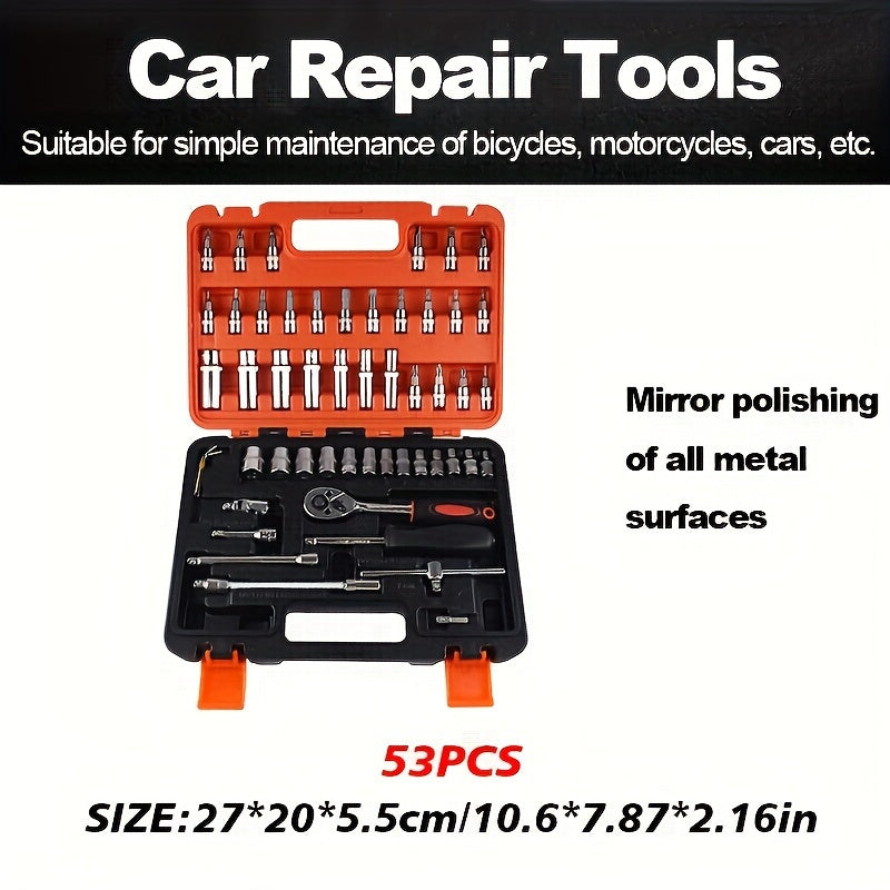 53/82/121/151PCS Heavy Duty socket Set, (5/16 Inches to 3/4 Inches) And Metric