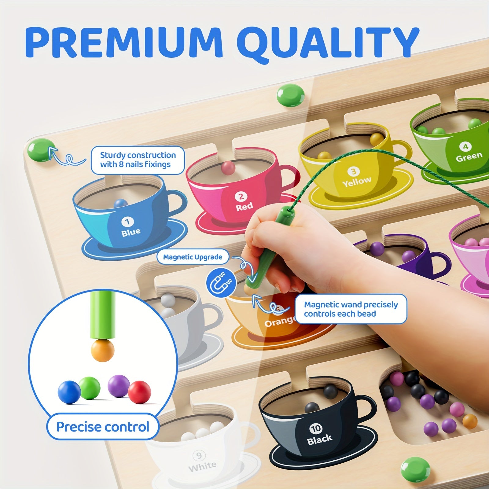 [Magnetic|Learning] Magnetic Color and Number Maze Toys | Educational Fine Motor Travel Toys for Toddlers Preschoolers | 3+ Year Old Learning Birthday Gifts for Toddler Kids Boys Girls