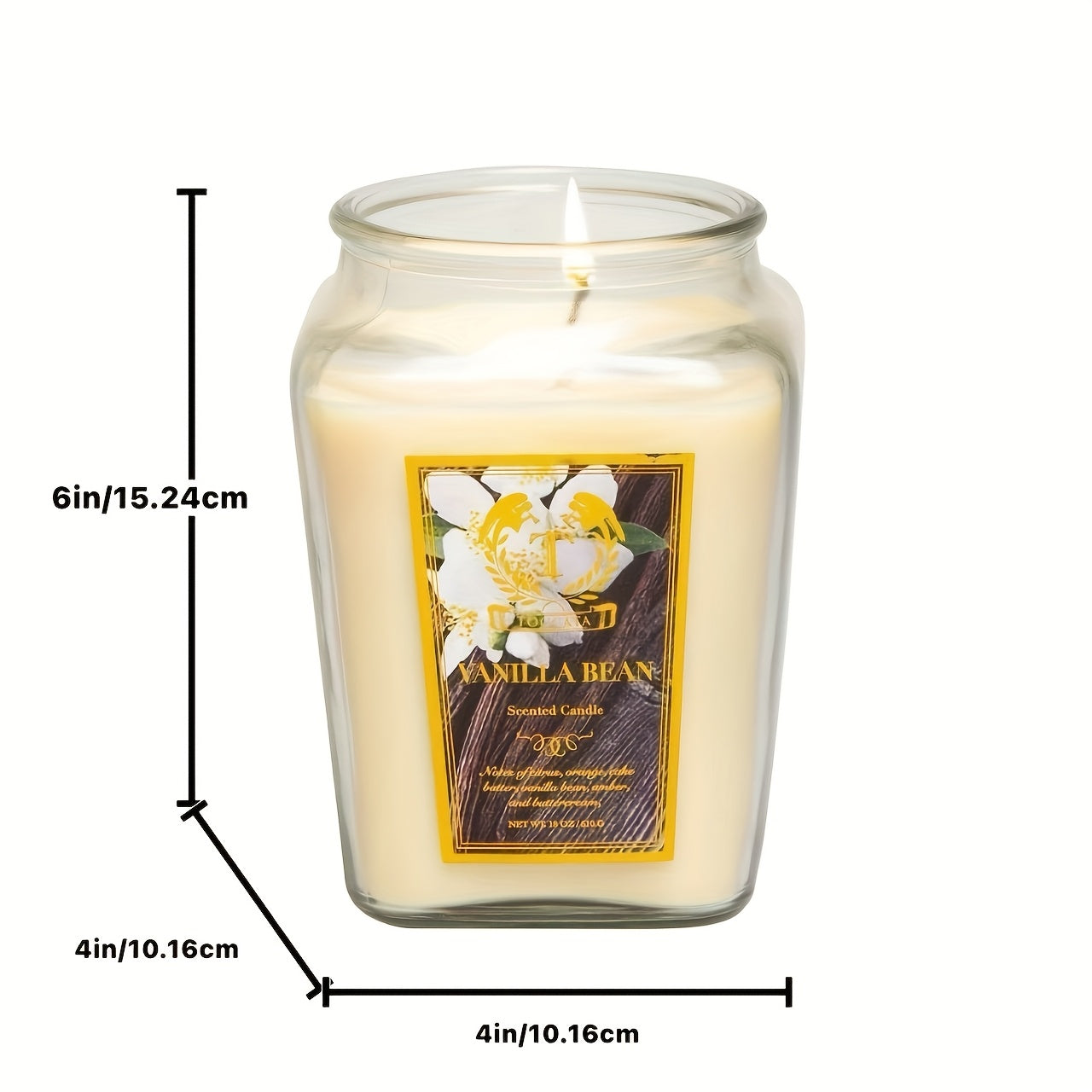 6-Scent Candle - 18oz Lavender & Vanilla Scented Candles in Glass Jars, Home Decor Gifts for Women, Mothers Day, Wedding, Birthday, Relaxing Spa & Special Occasions